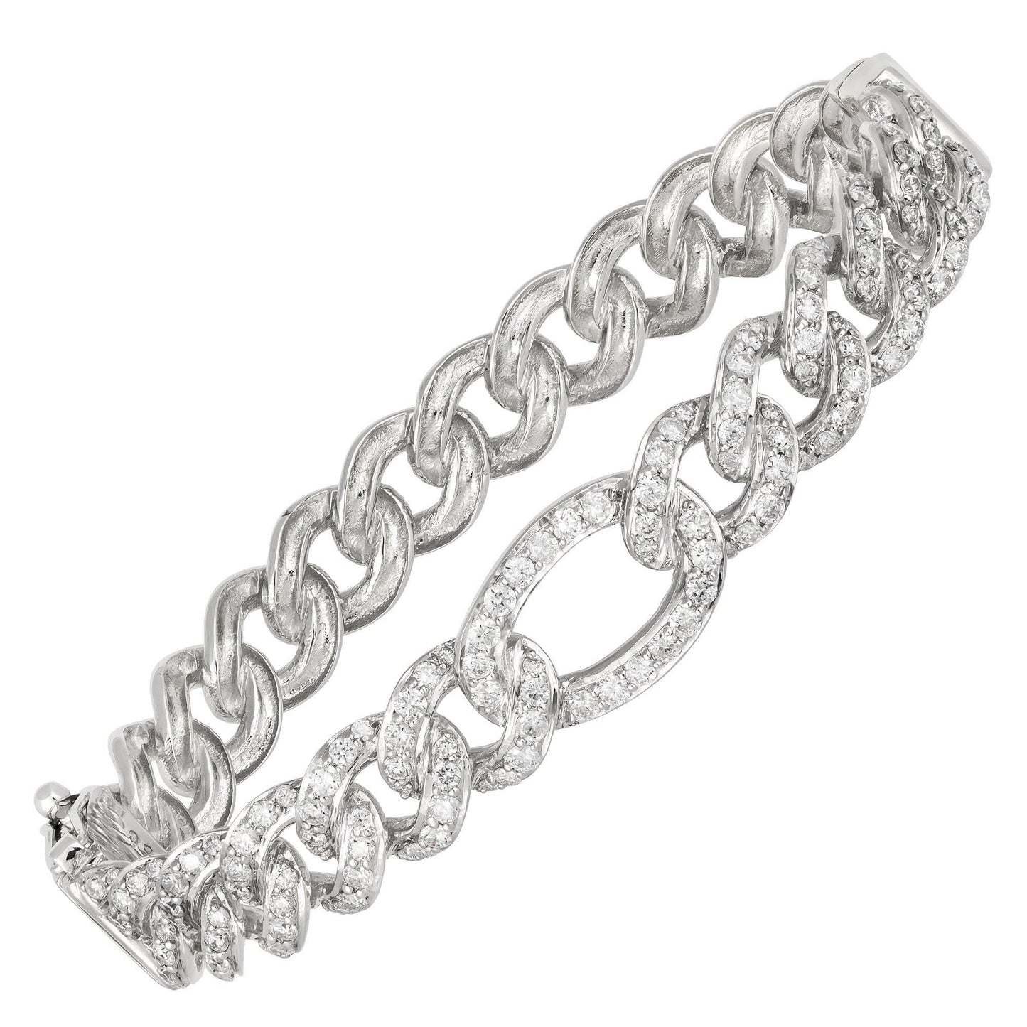 Diamond Tennis BANGLE BRACELET 18K White Gold