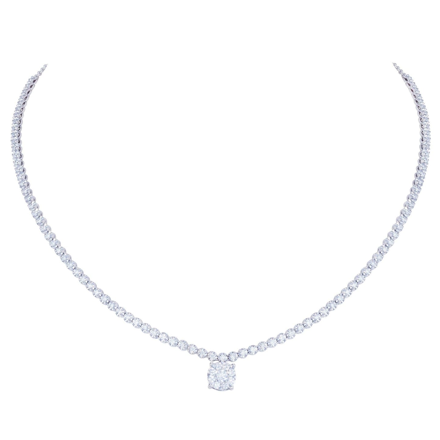 Breathtaking Diamond 18K White Gold Necklace for Her