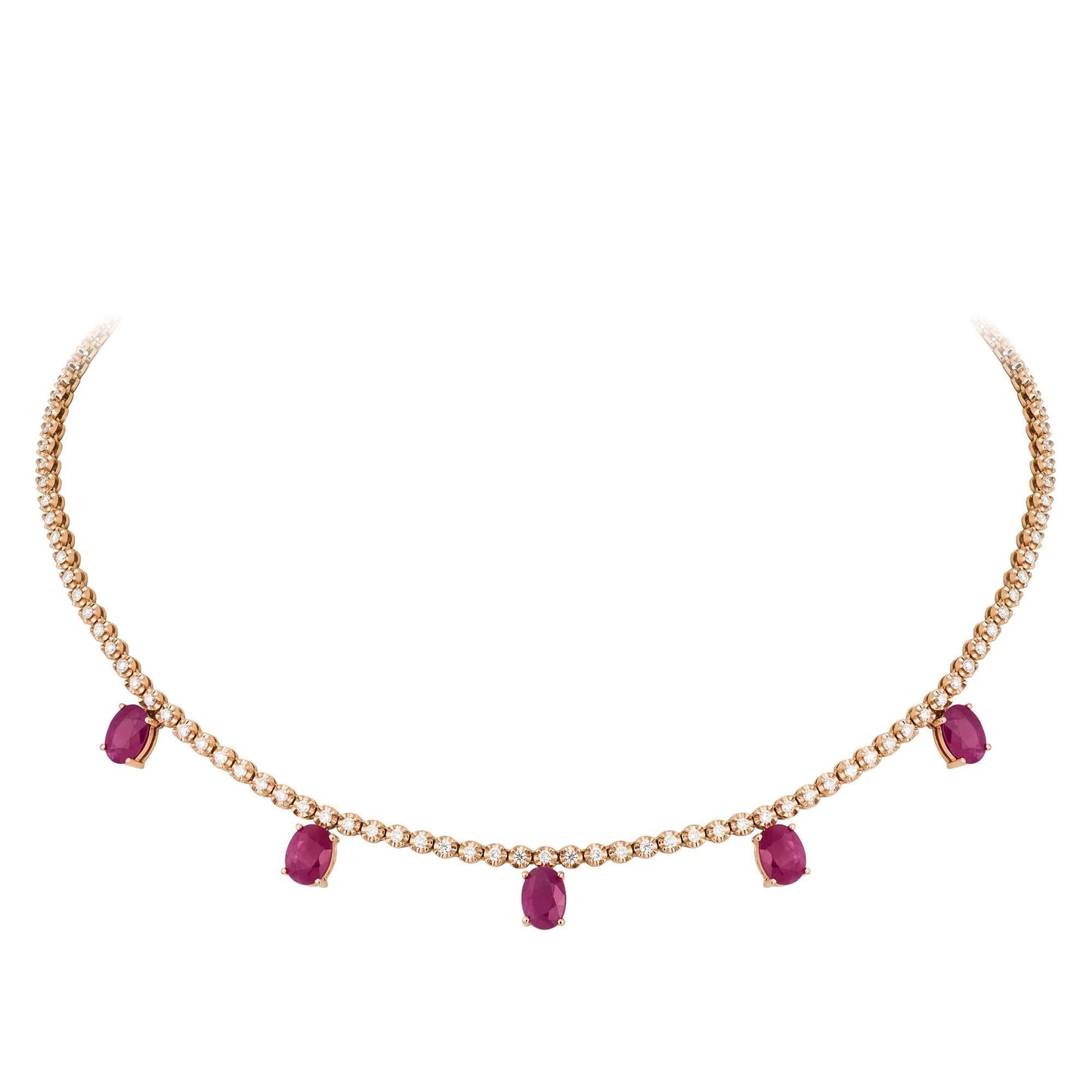 Breathtaking Diamond 18K Rose Gold Necklace for Her