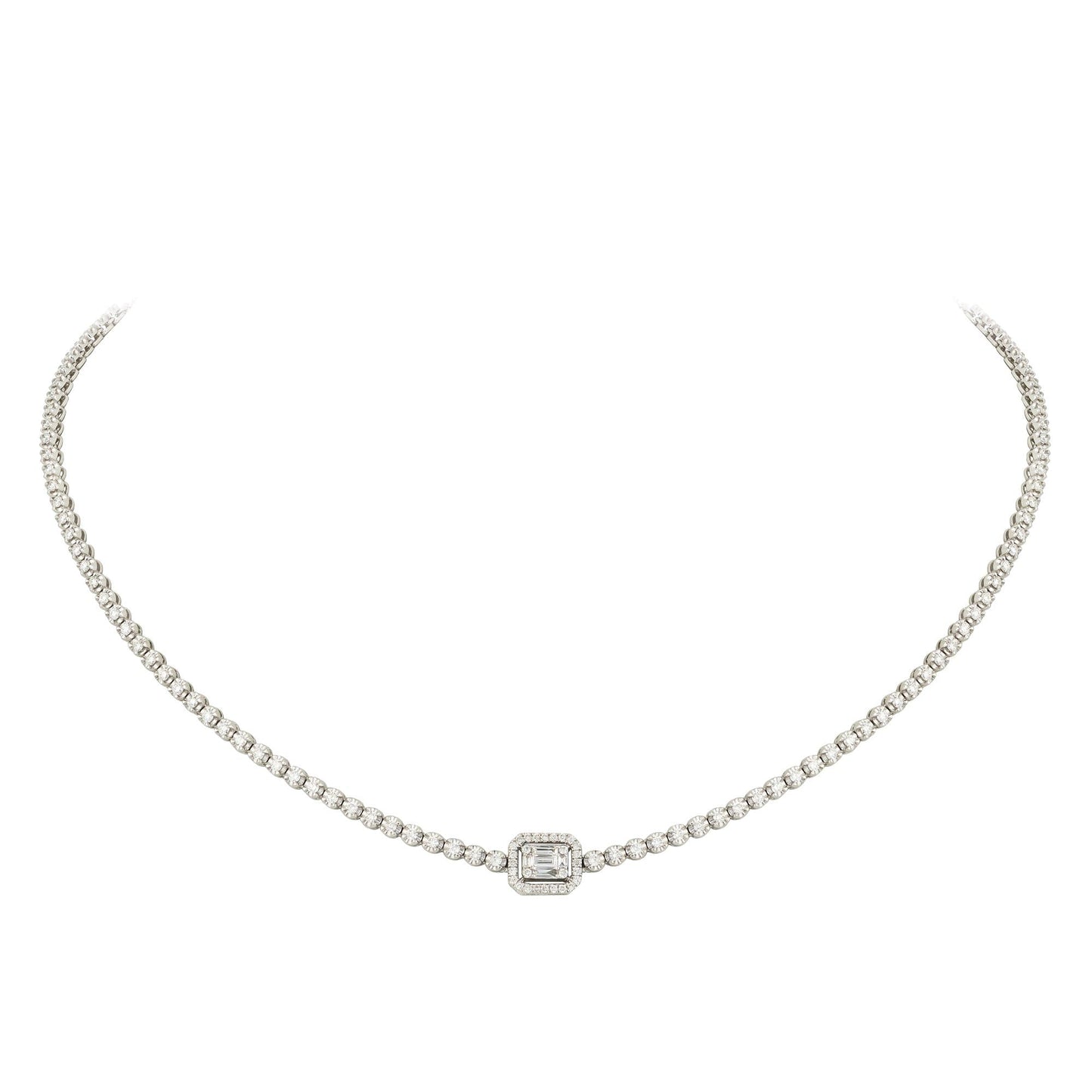Breathtaking Diamond 18K White Gold Necklace for Her