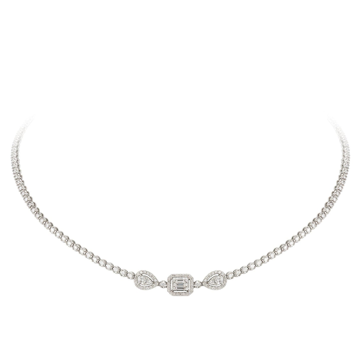 Breathtaking Diamond 18K White Gold Necklace for Her