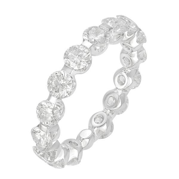 White Gold Classical Diamond Wedding Band 18K Ring For Her