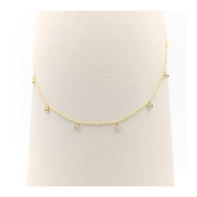 Silver Necklace with round pendants