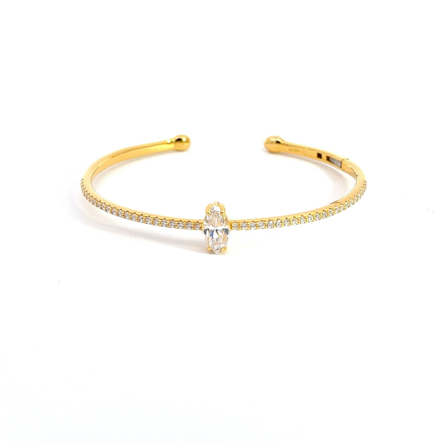 Admirable Marquise Cut Silver Bracelet