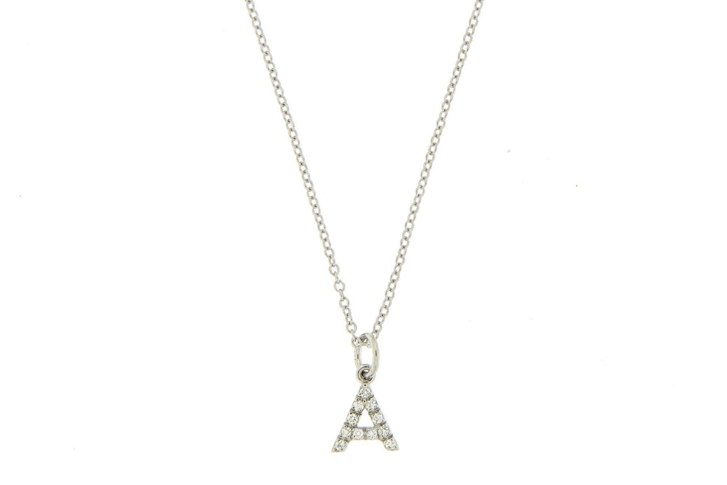 Personalized Diamond Necklace Single Letter - Natkina
