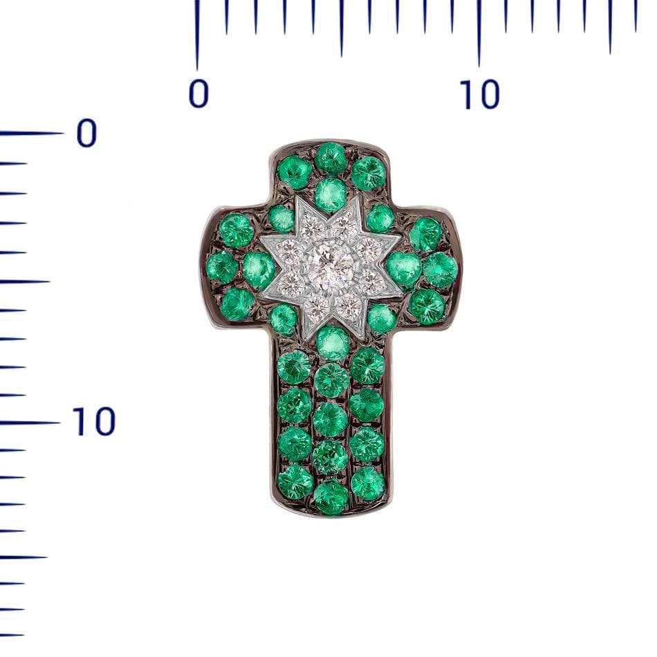Star Cross Pendant Tsavorite - Natkina