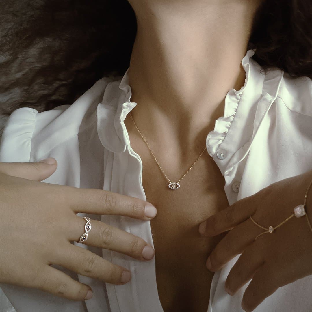 White Eye Necklace - Natkina