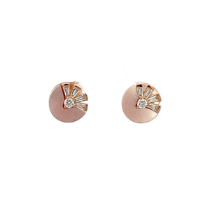 Eternelle Earrings Diamond Pink Mother of Pearl Rose Gold