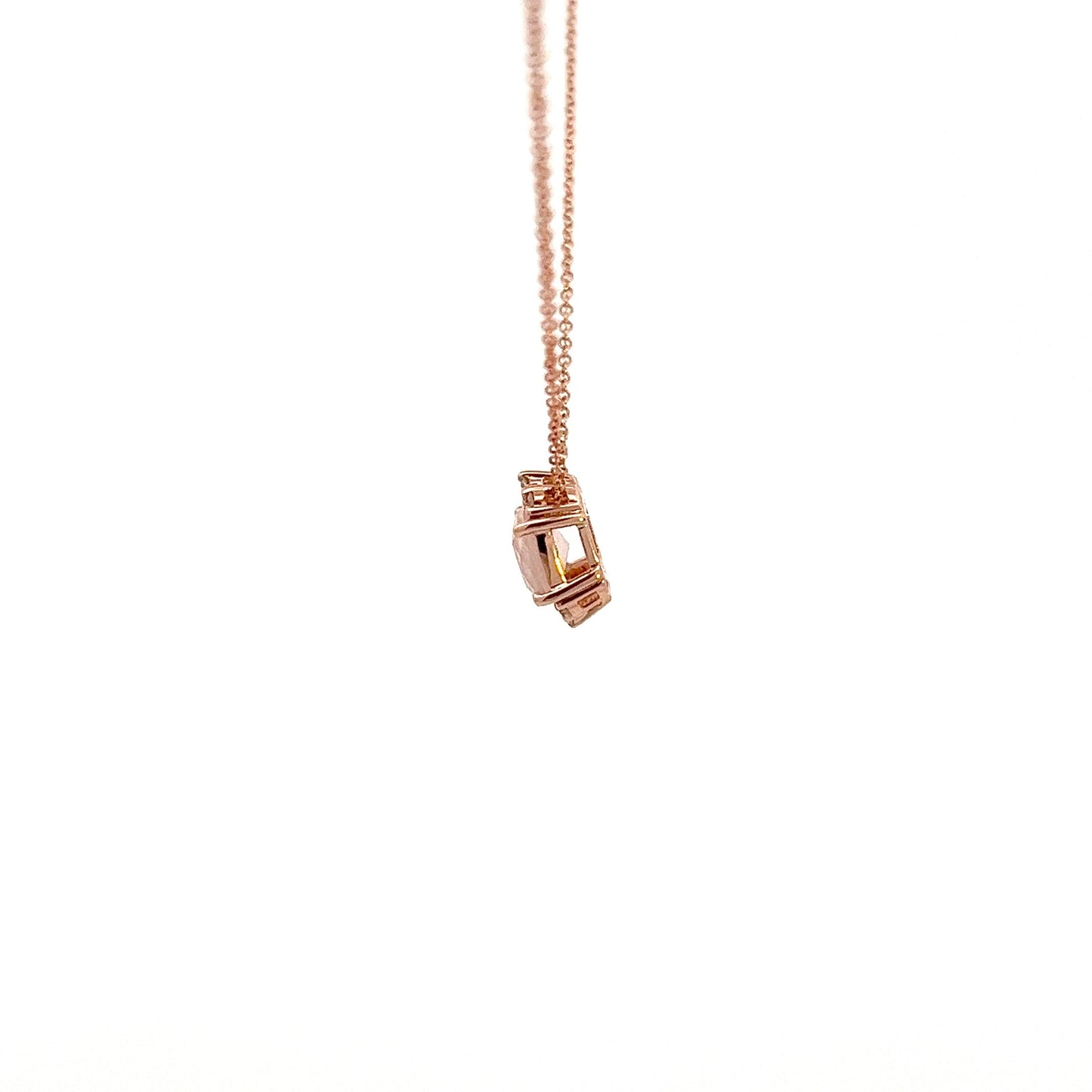 Eternelle Necklace Pink Quartz Diamond Rose Gold