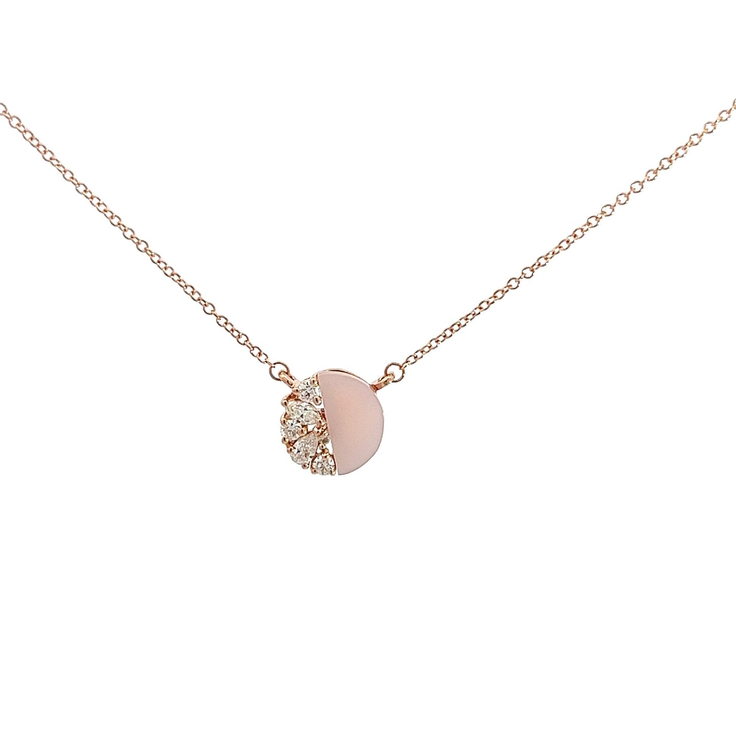 Eternelle Necklace Mother of Pearl Diamond Rose Gold