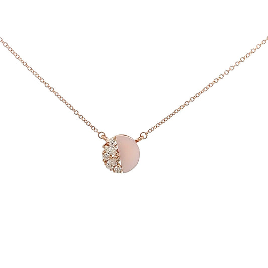 Eternelle Necklace Mother of Pearl Diamond Rose Gold