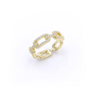 Minimalistic Chain Silver Ring