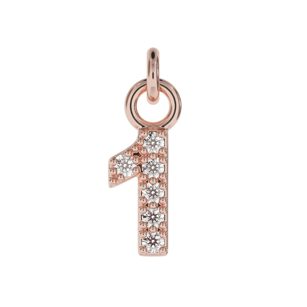 Personalised Silver Pendant Small Number