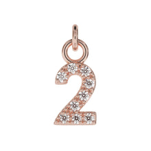 Load image into Gallery viewer, Personalised Silver Pendant Small Number
