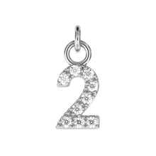 Load image into Gallery viewer, Personalised Silver Pendant Small Number
