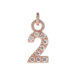 Personalised Silver Pendant Small Number
