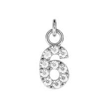Load image into Gallery viewer, Personalised Silver Pendant Small Number
