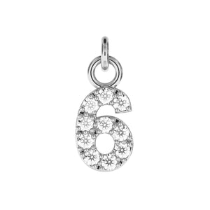 Personalised Silver Pendant Small Number