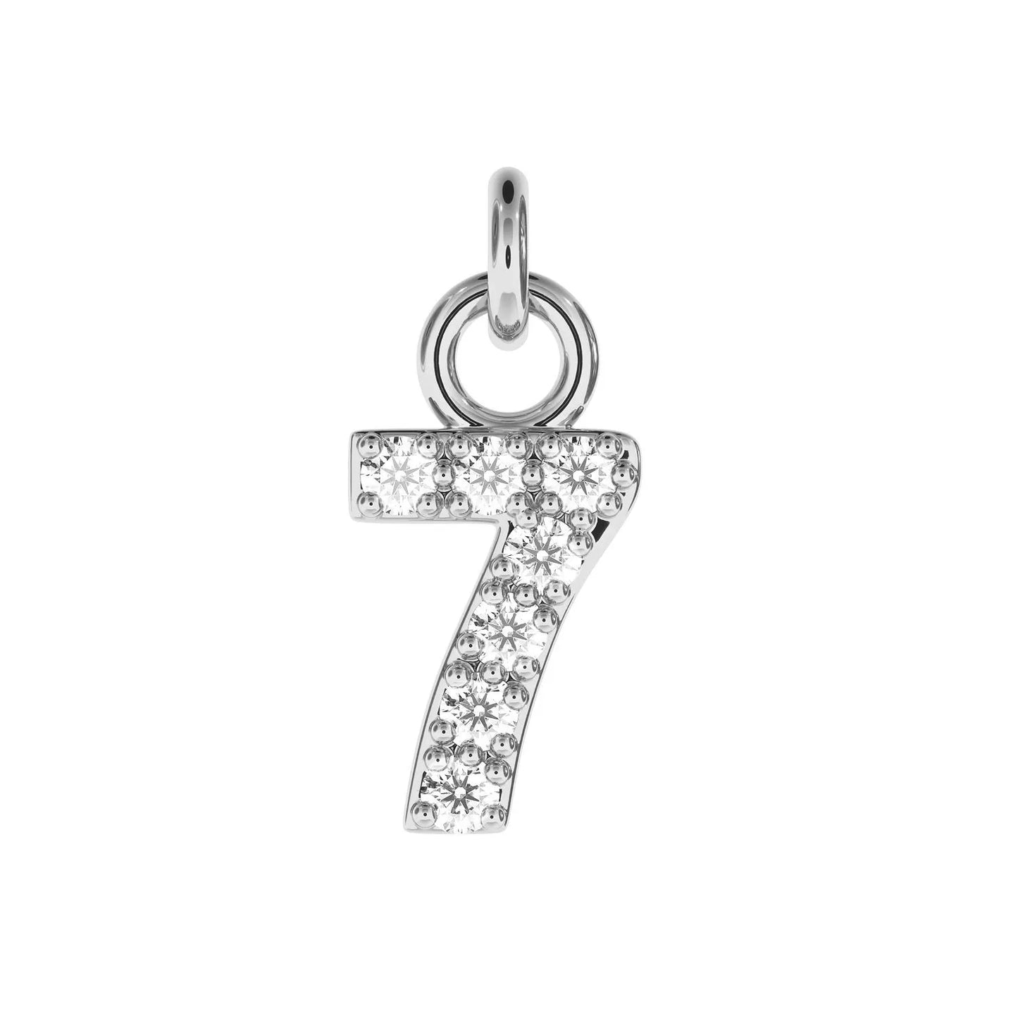Personalised Silver Pendant Small Number