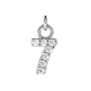 Personalised Silver Pendant Small Number