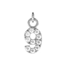 Load image into Gallery viewer, Personalised Silver Pendant Small Number
