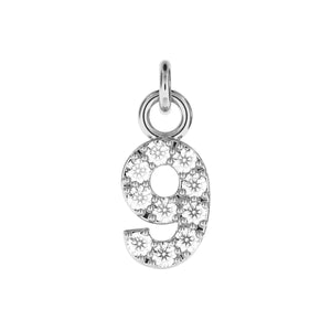 Personalised Silver Pendant Small Number