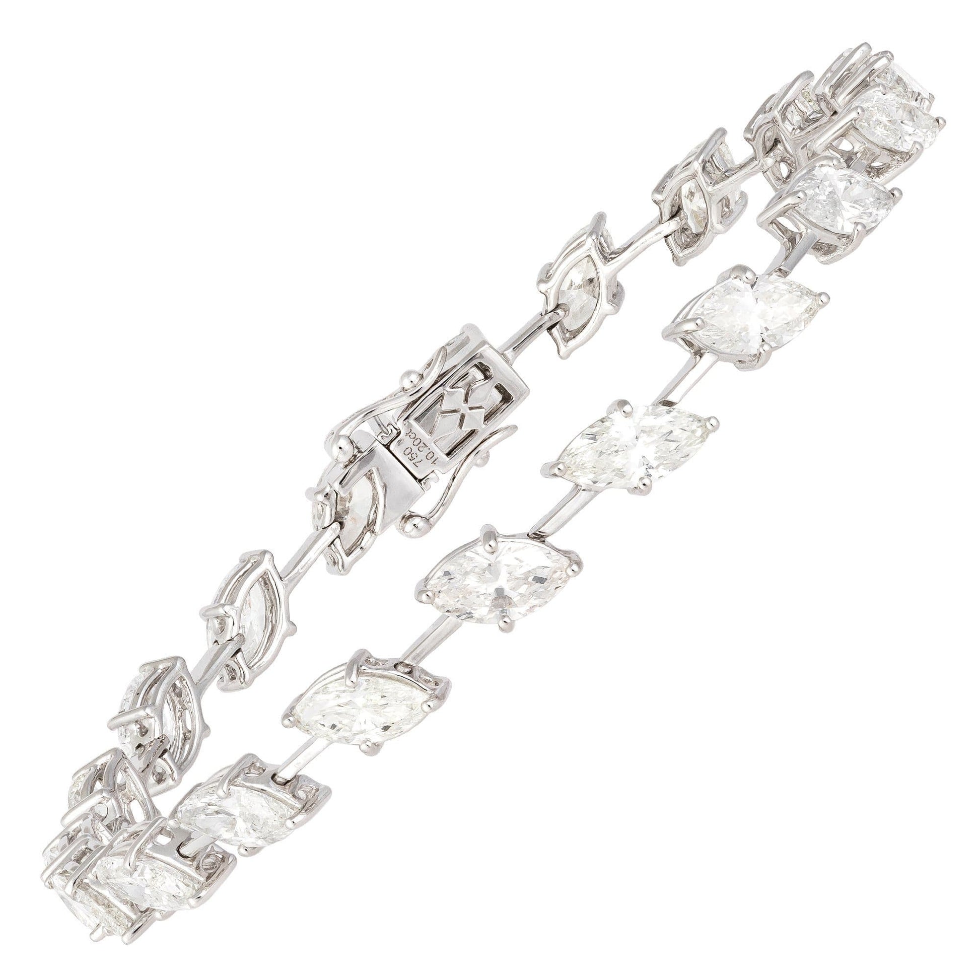 Diamond Tennis BRACELET 18K White Gold