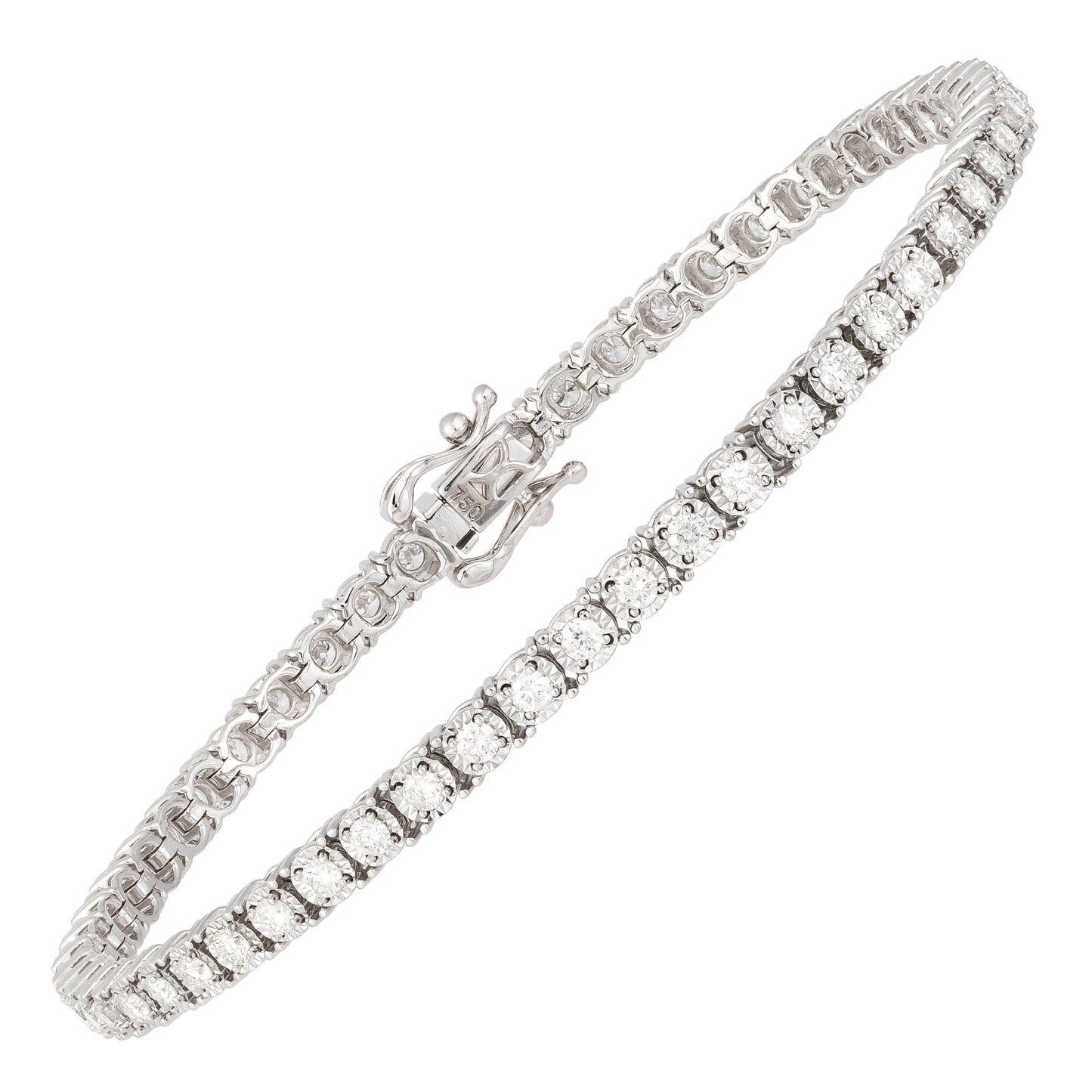 Diamond Tennis BRACELET 18K White Gold