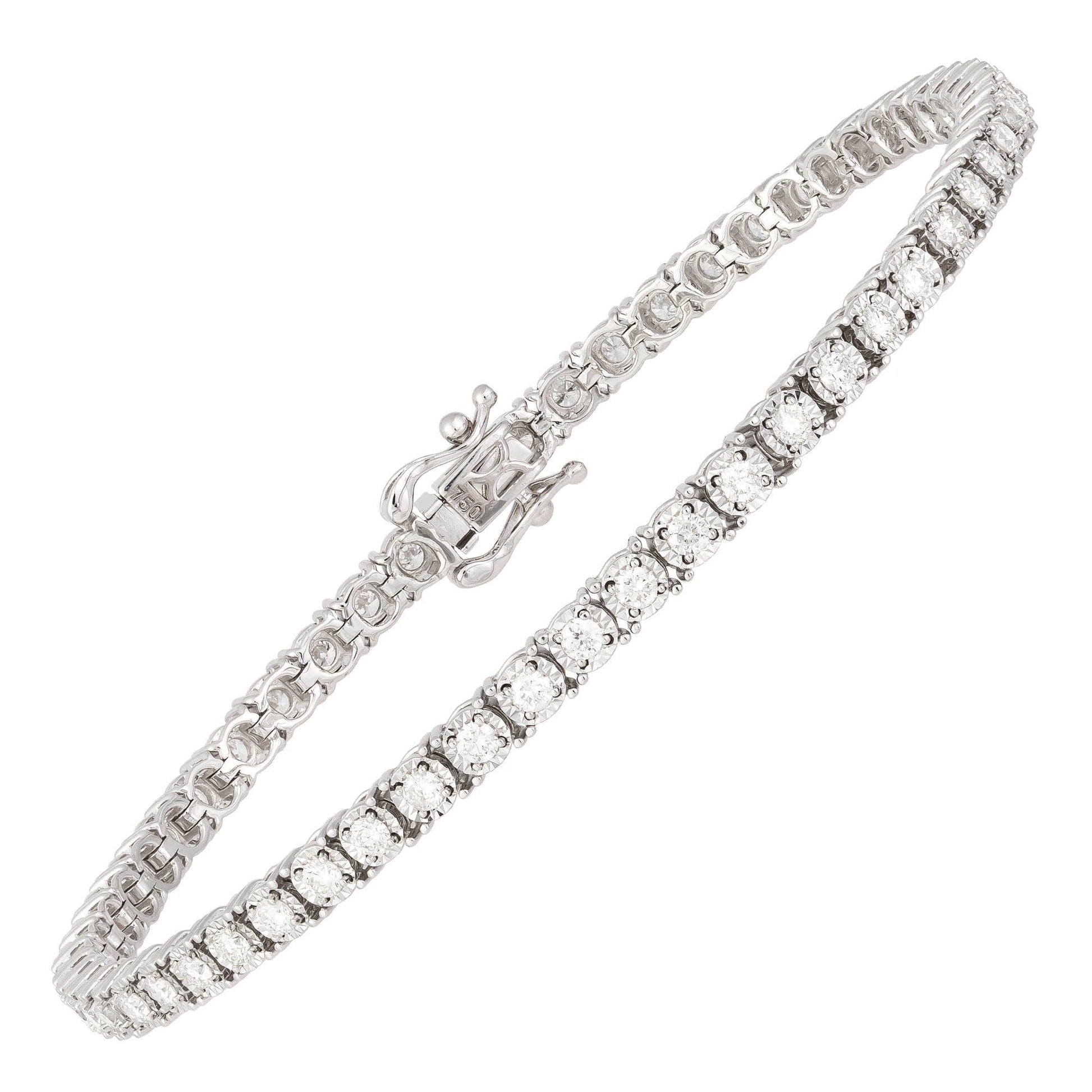 Diamond Tennis BRACELET 18K White Gold