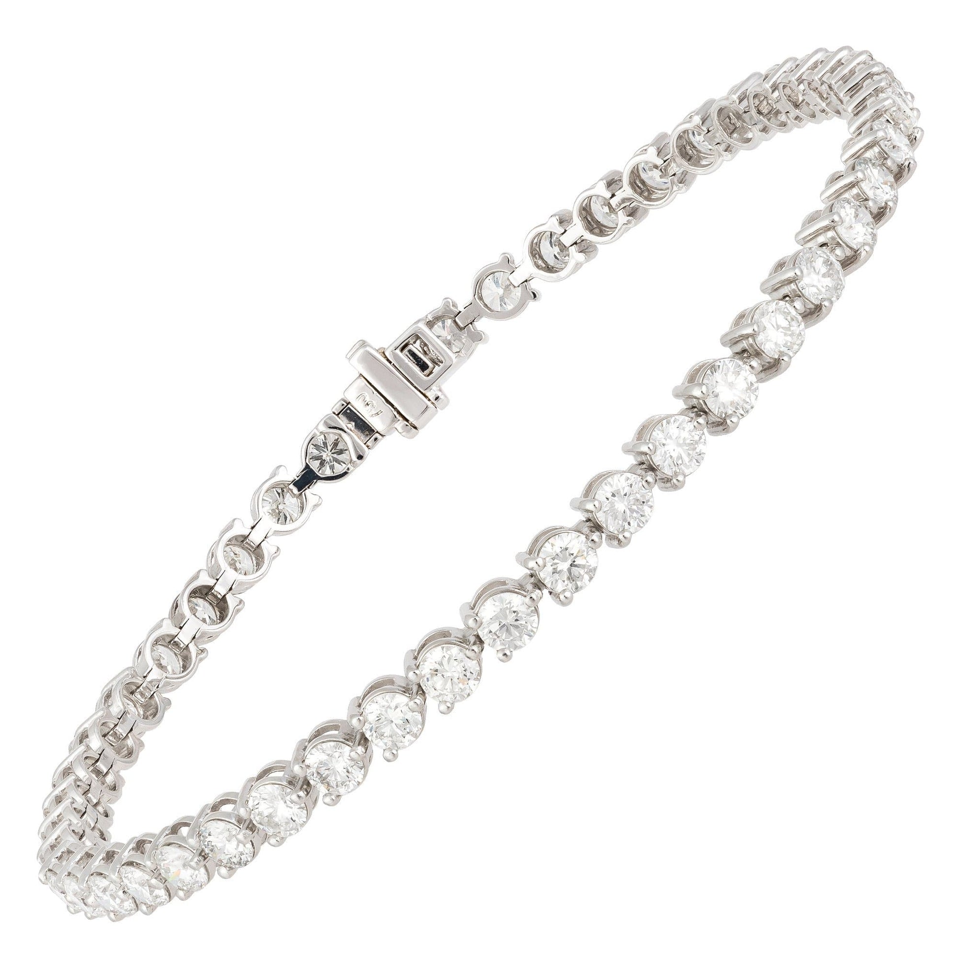 Diamond Tennis BRACELET 18K White Gold