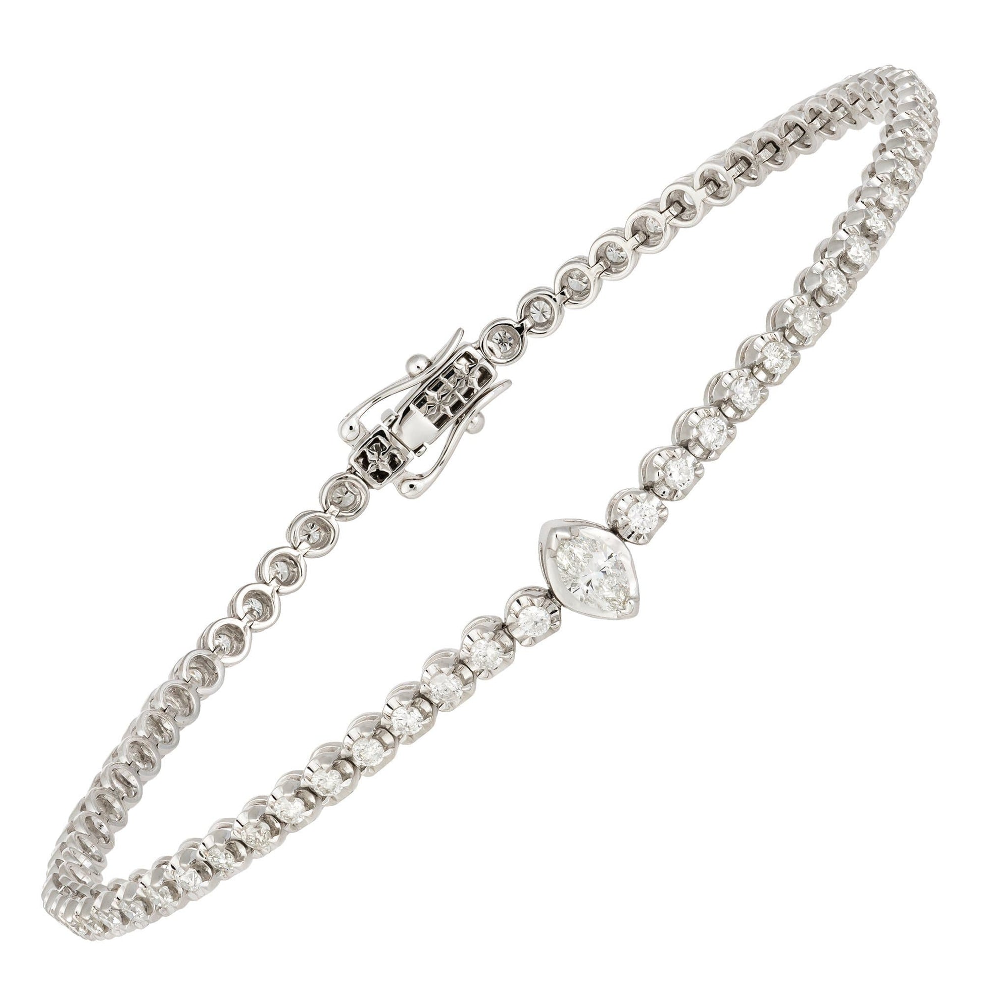 Diamond Tennis BRACELET 18K White Gold