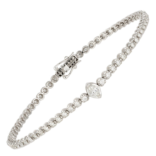 Diamond Tennis BRACELET 18K White Gold
