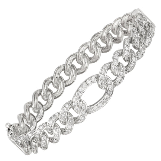 Diamond Tennis BANGLE BRACELET 18K White Gold