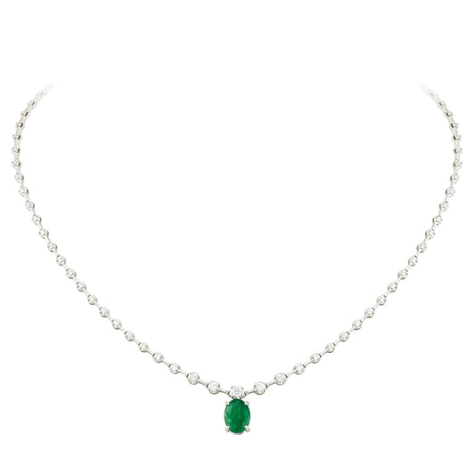 Breathtaking Diamond 18K White Gold Necklace for Her