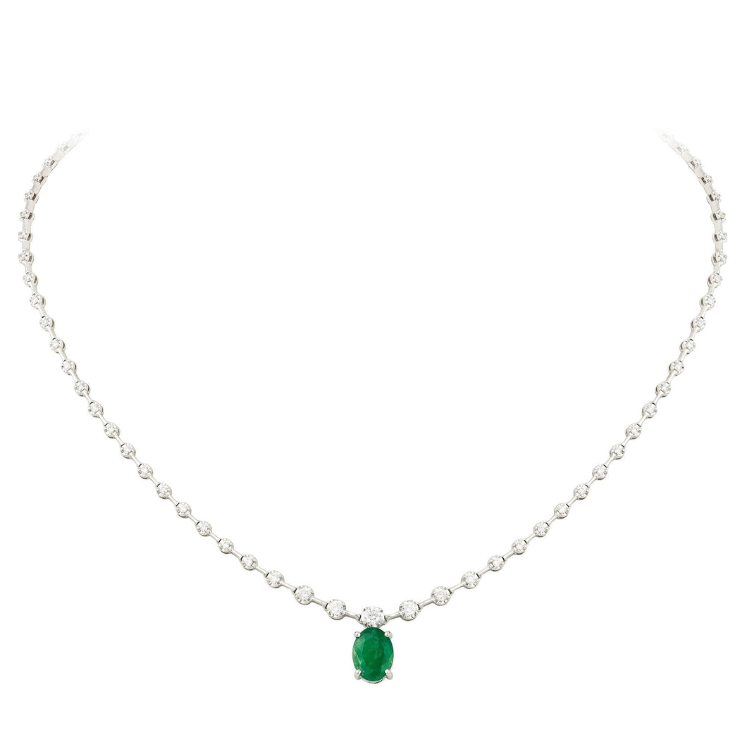 Breathtaking Diamond 18K White Gold Necklace for Her