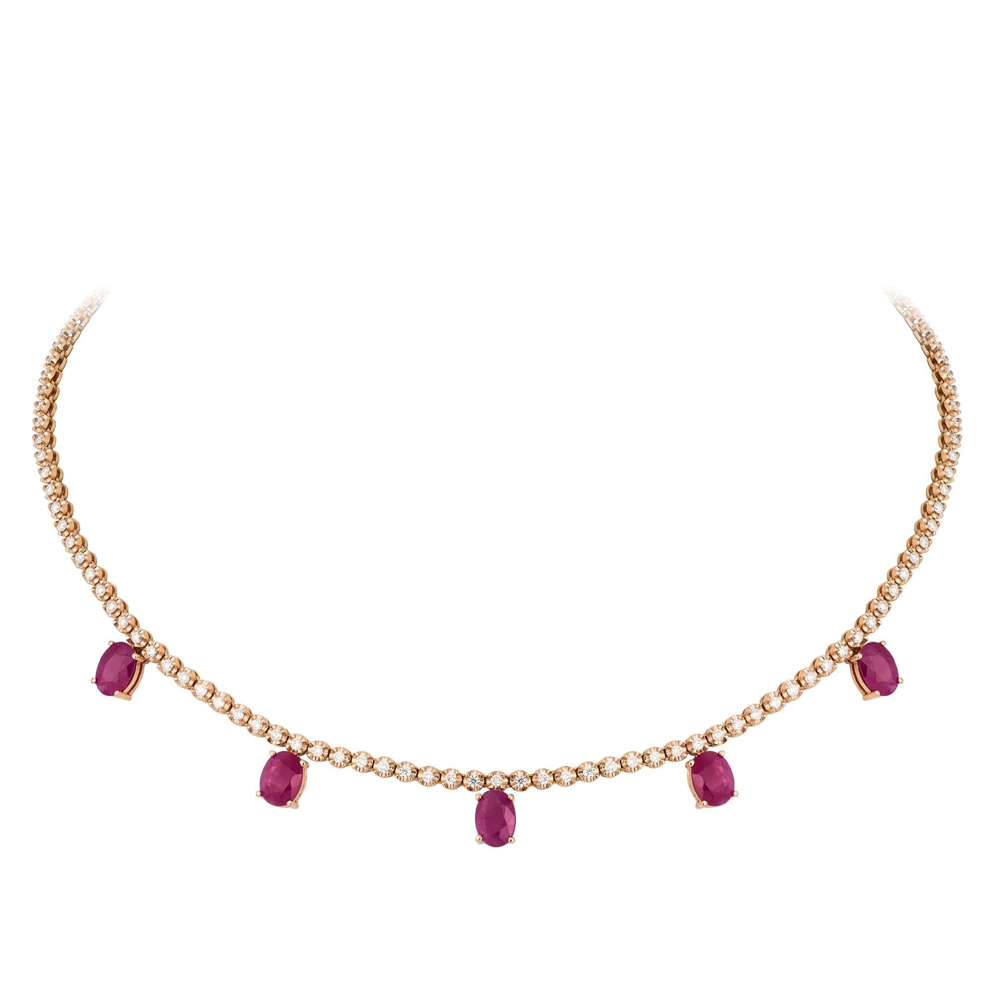 Breathtaking Diamond 18K Rose Gold Necklace for Her