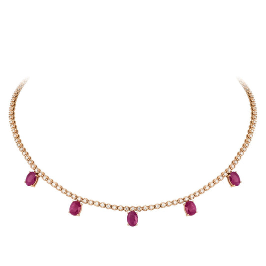 Breathtaking Diamond 18K Rose Gold Necklace for Her