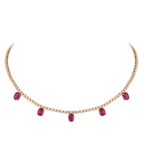 Breathtaking Diamond 18K Rose Gold Necklace for Her