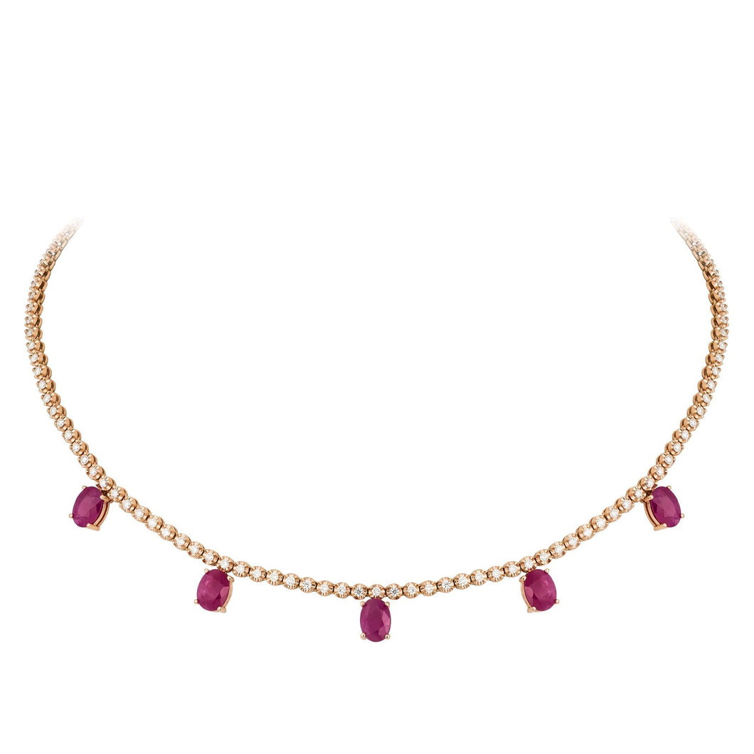 Breathtaking Diamond 18K Rose Gold Necklace for Her