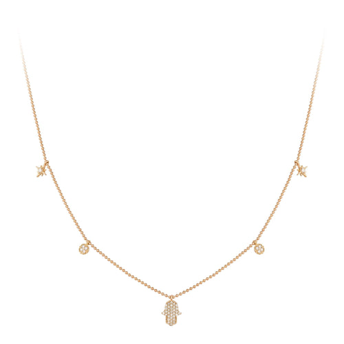 Breathtaking Diamond 18K Yellow Gold Necklace for Her