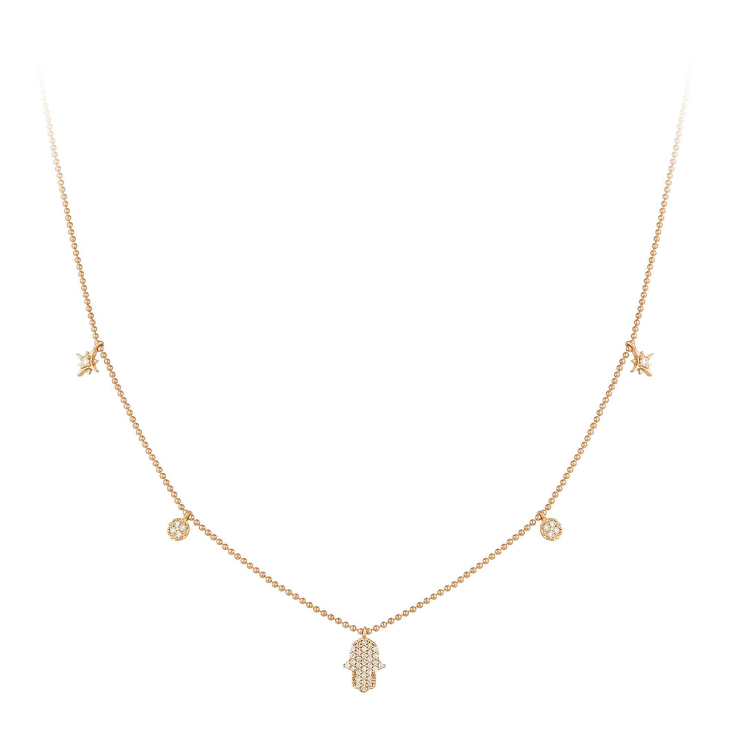 Breathtaking Diamond 18K Yellow Gold Necklace for Her