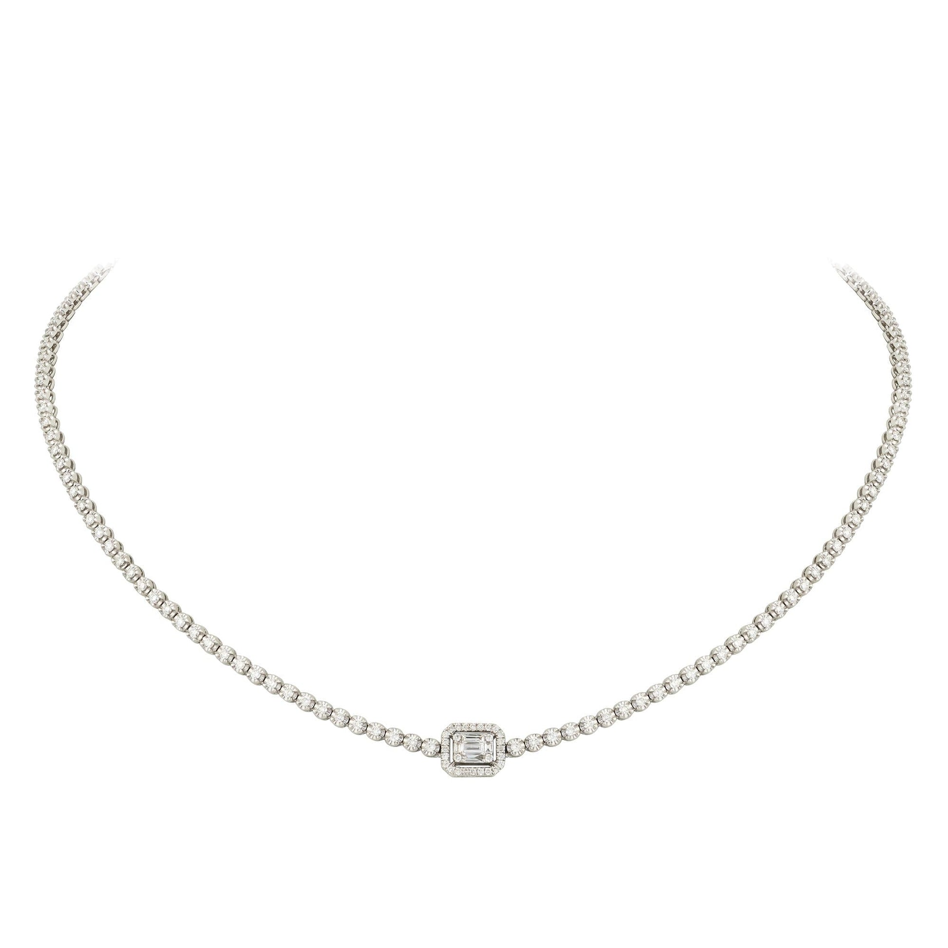 Breathtaking Diamond 18K White Gold Necklace for Her