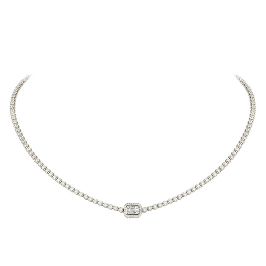 Breathtaking Diamond 18K White Gold Necklace for Her