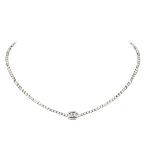 Breathtaking Diamond 18K White Gold Necklace for Her