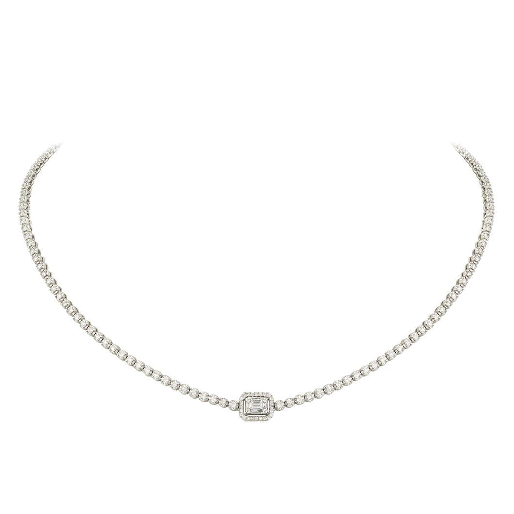 Breathtaking Diamond 18K White Gold Necklace for Her