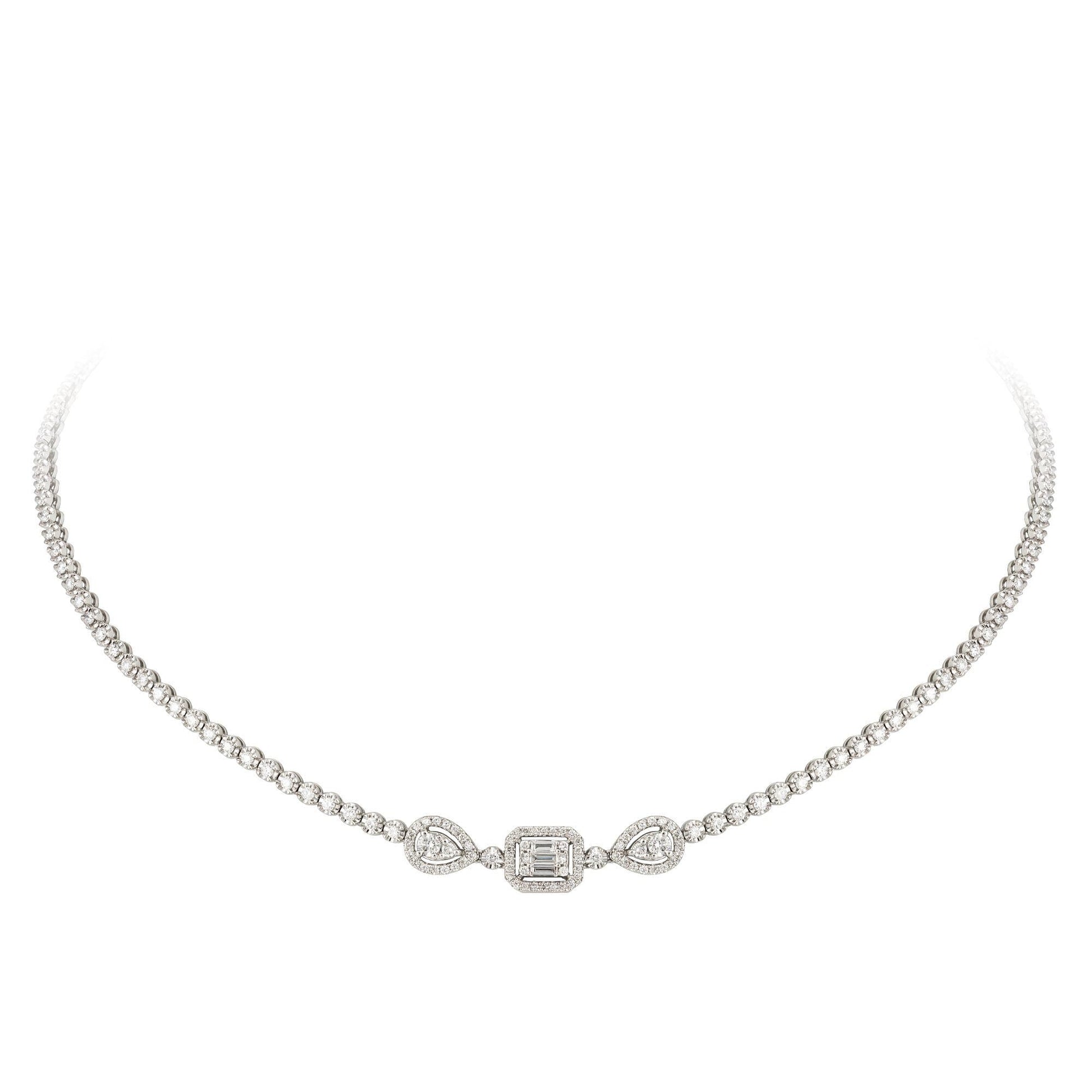 Breathtaking Diamond 18K White Gold Necklace for Her