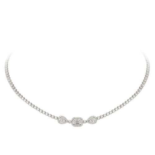 Breathtaking Diamond 18K White Gold Necklace for Her