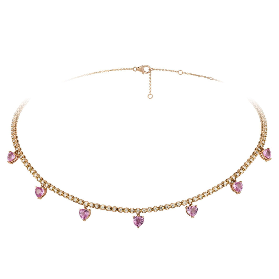 Breathtaking Diamond 18K Rose Gold Necklace for Her