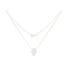 Load image into Gallery viewer, White Fatma Hand Gold Neklace
