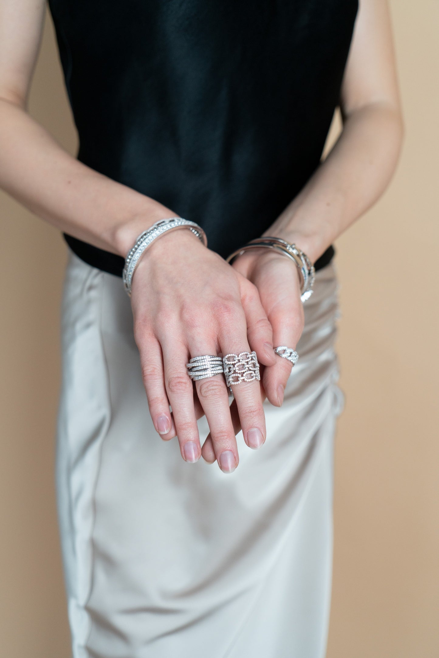 Triple Chain Silver Ring